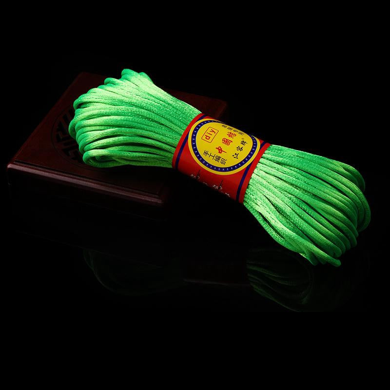 #002 - Line 6/7 (2/1.5mm) Chinese Knot Cord, Braided Pendant Red Rope Bracelet, Korean Thread, Handmade Diy Handmade Accessories, Material Jade Thread 20M