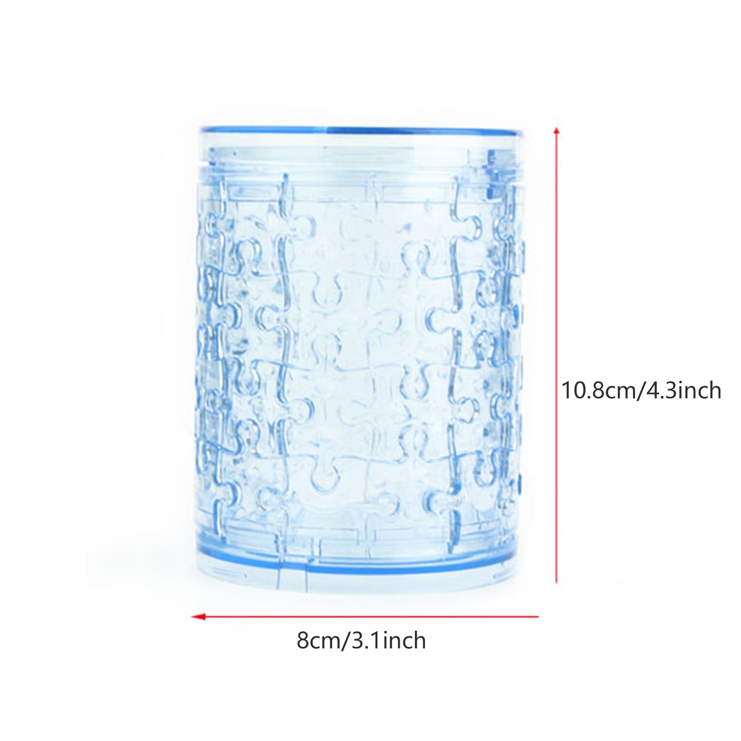 3D Crystal Puzzle Pen Container, Crystal Puzzle Brainteasers for Puzzlers Ages 16 and Up, 51PCS