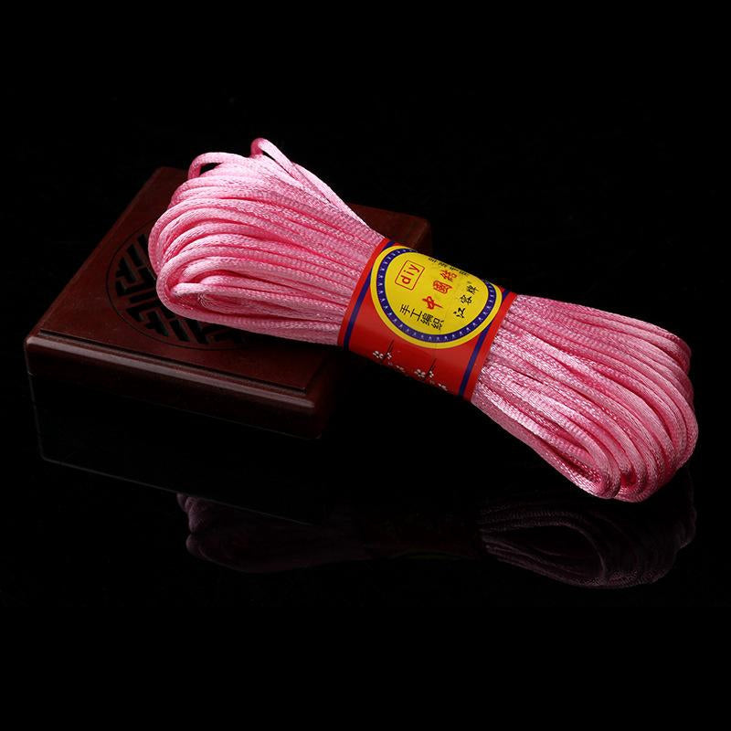#002 - Line 6/7 (2/1.5mm) Chinese Knot Cord, Braided Pendant Red Rope Bracelet, Korean Thread, Handmade Diy Handmade Accessories, Material Jade Thread 20M