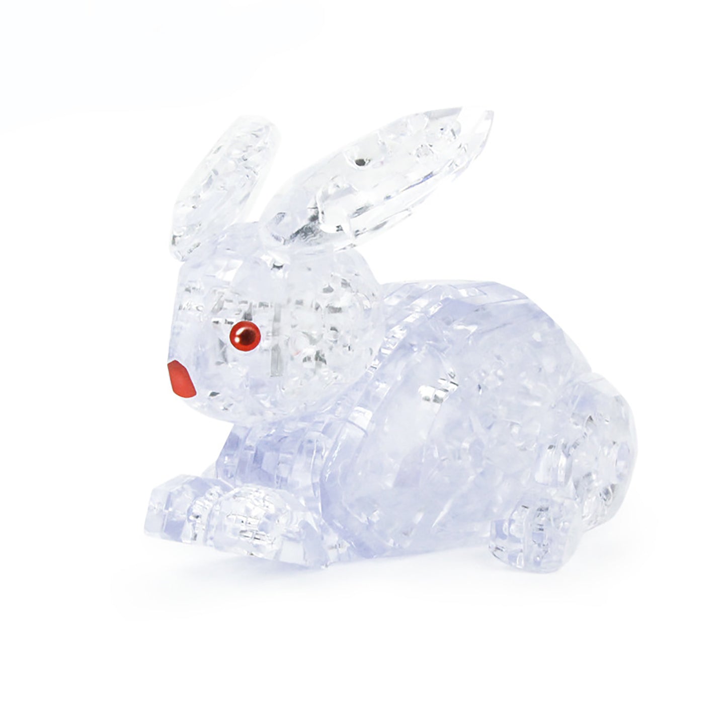 3D Crystal Puzzle Rabbit, Crystal Puzzle Brainteasers for Puzzlers Ages 16 and Up, 56PCS