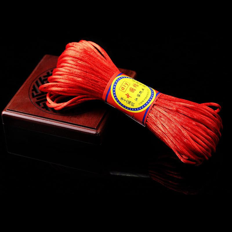 #002 - Line 6/7 (2/1.5mm) Chinese Knot Cord, Braided Pendant Red Rope Bracelet, Korean Thread, Handmade Diy Handmade Accessories, Material Jade Thread 20M
