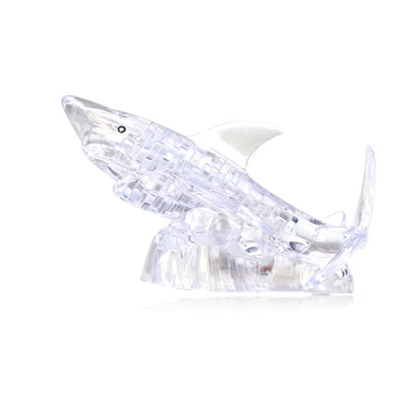 3D Crystal Puzzle Shark, Crystal Puzzle Brainteasers for Puzzlers Ages 16 and Up, 40PCS