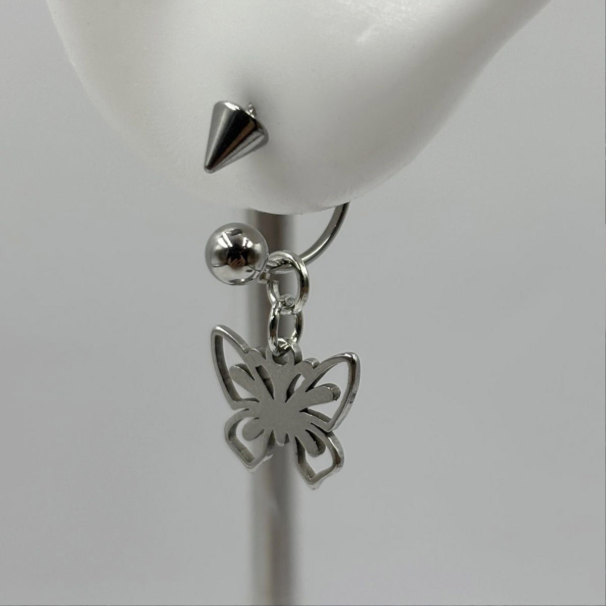 10PCS Mini Stainless Steel Openwork Butterfly Charms, Nature Inspired Findings
