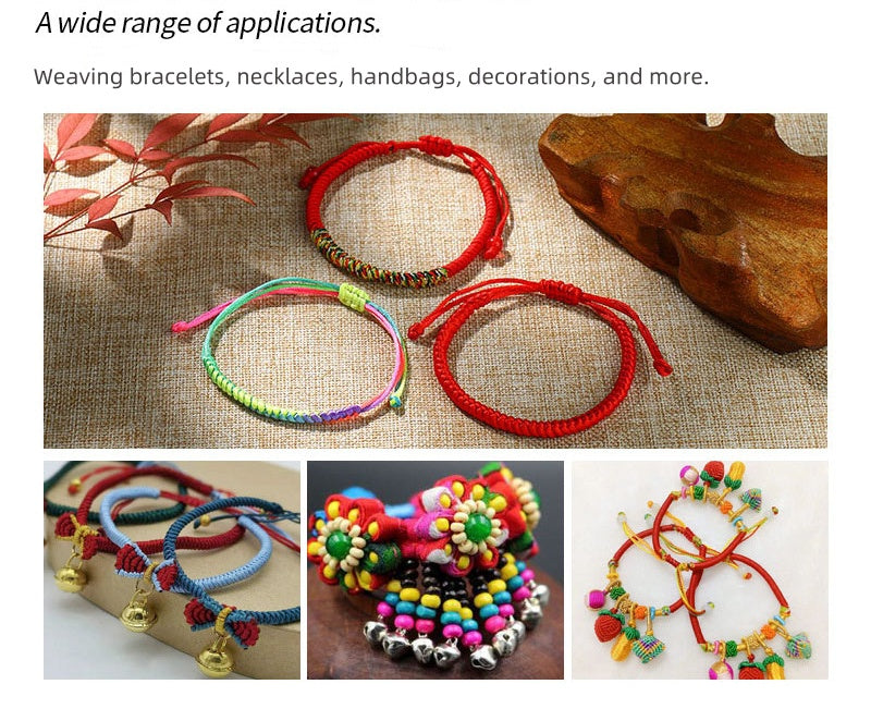 0.8mm Pearl Beading Thread, Strong Silk Cord for Jewelry Making, Bracelet Necklace Knotting String, DIY Beading Suppli
