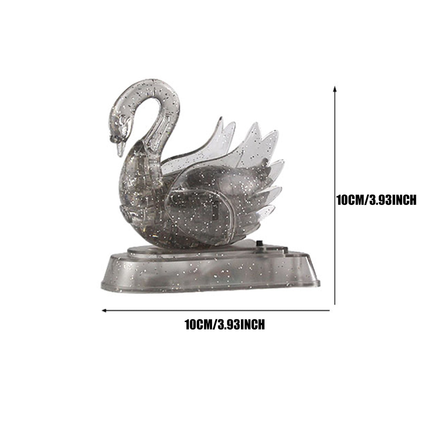 3D Crystal Puzzle Swan, Crystal Puzzle Brainteasers for Puzzlers Ages 16 and Up, 45PCS