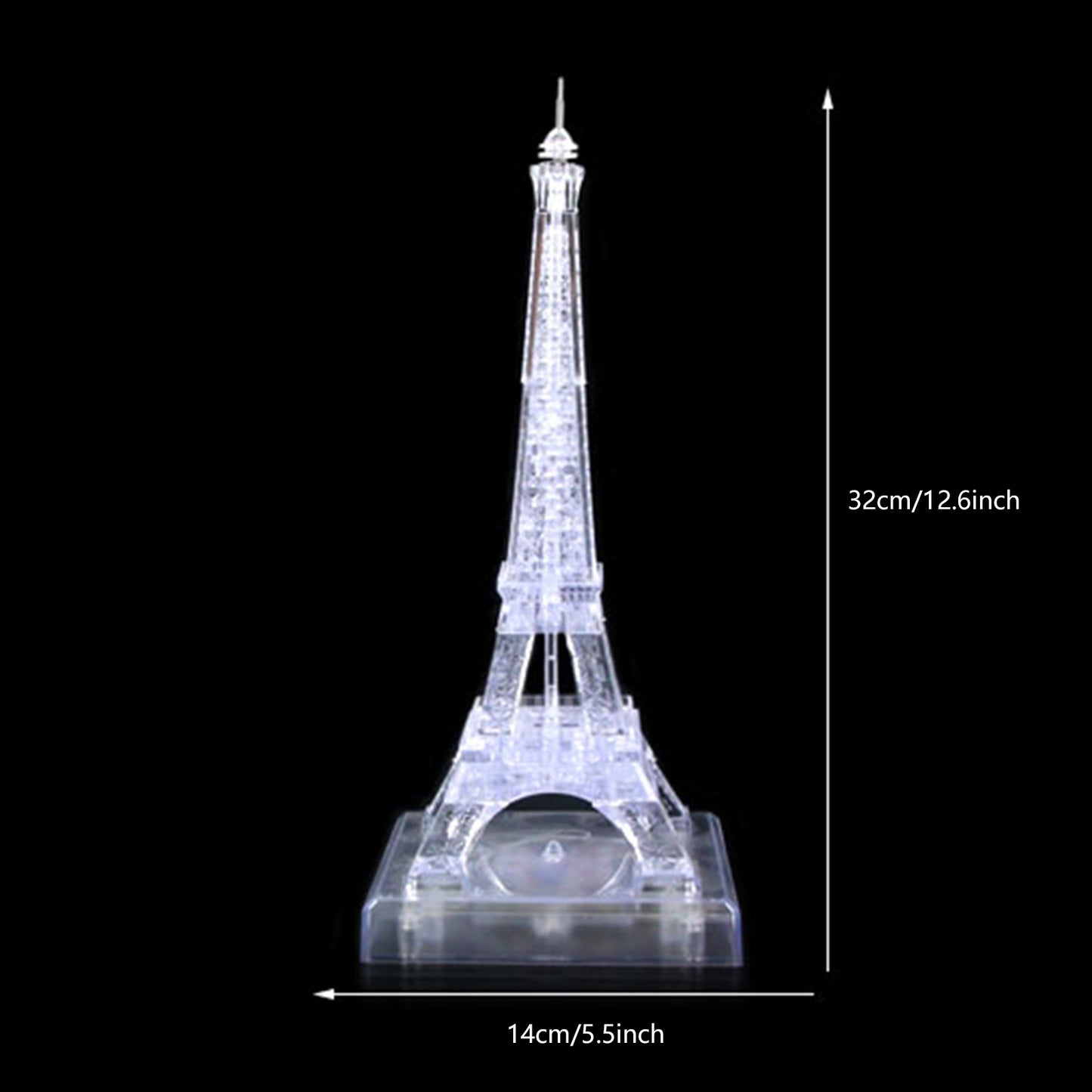 3D Crystal Puzzle Tower, Crystal Puzzle Brainteasers for Puzzlers Ages 16 and Up, 80PCS