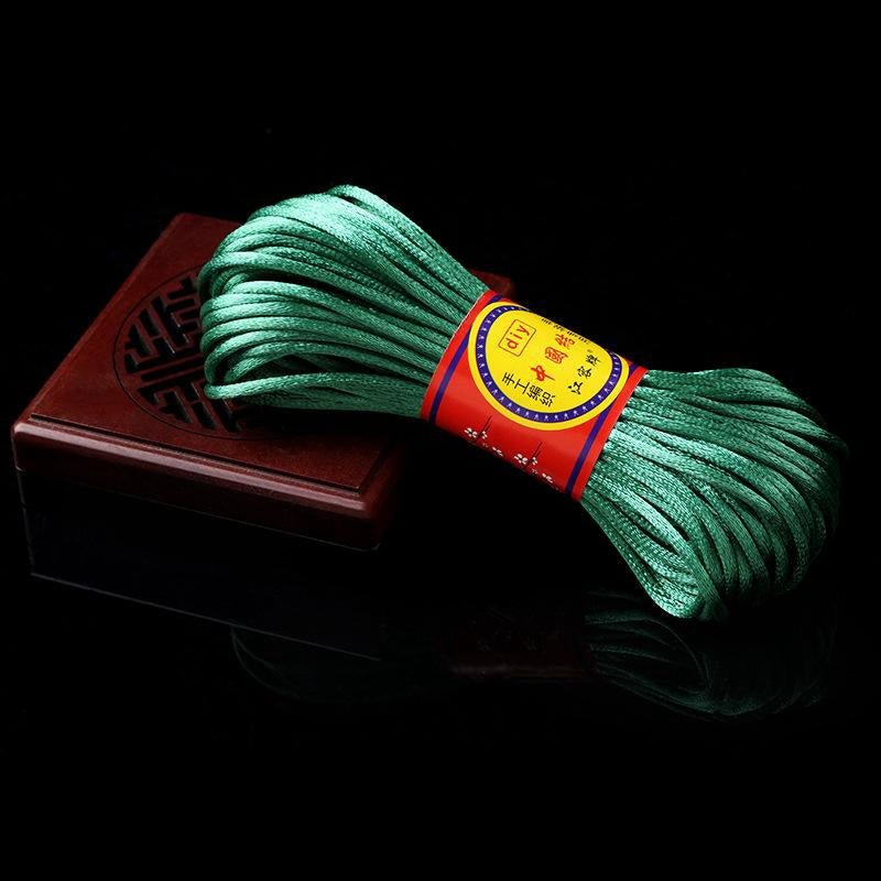 #002 - Line 6/7 (2/1.5mm) Chinese Knot Cord, Braided Pendant Red Rope Bracelet, Korean Thread, Handmade Diy Handmade Accessories, Material Jade Thread 20M