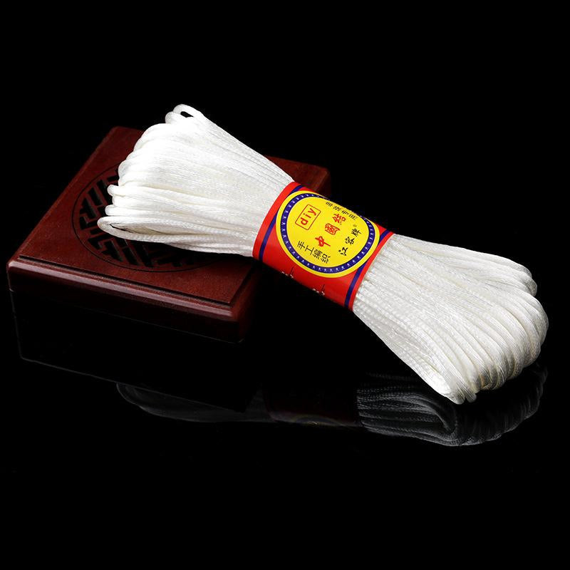 #002 - Line 6/7 (2/1.5mm) Chinese Knot Cord, Braided Pendant Red Rope Bracelet, Korean Thread, Handmade Diy Handmade Accessories, Material Jade Thread 20M