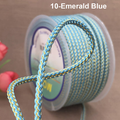 3mm Braided Dragon Pattern Cord | Gold Thread & Cored Styles for Jewelry Making