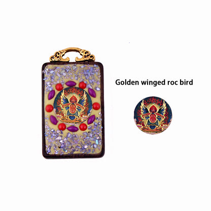 Green Tara Buddha Pendant - Nepalese Tibetan-Style Pure Copper Peace Amulet - Ethnic Buddhist Necklace Locket