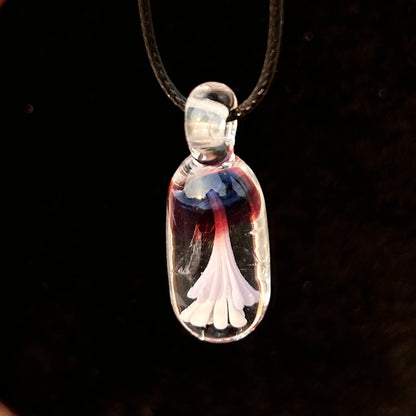 Handmade Glass Jellyfish Pendant | Translucent Ocean Animal Charm | DIY Jewelry Making Accessory for Necklaces