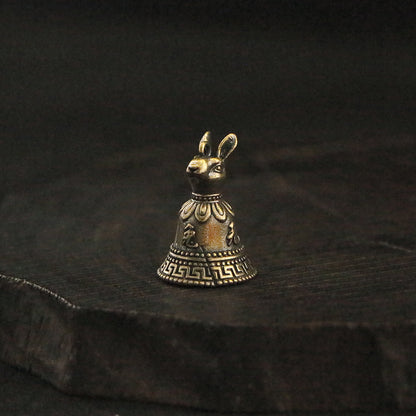 Vintage Brass Chinese Zodiac Animal Head Bell Charms - 12 Beast Head Bell Pendants for Jewelry & Gifts