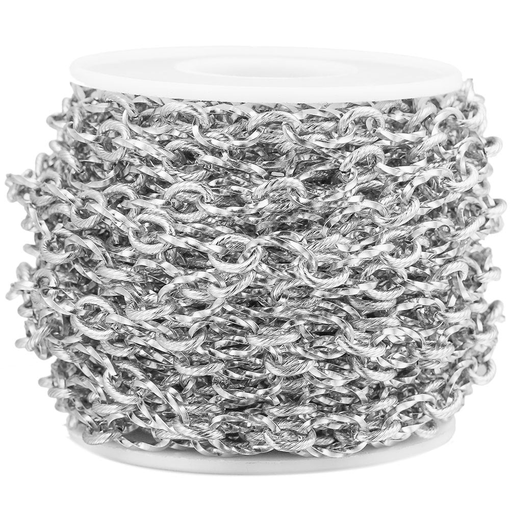 1 Meter Stainless Steel Vacuum Gold Spiral 1:1 Chain, Bulk Gold Chain for DIY Hip Hop Bag or Necklace Jewelry Making