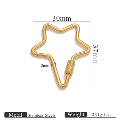 Stainless Steel Vacuum Plated Jewelry Clasp - Screw-On Closure for Bracelets, Necklaces & Beaded Bracelets | Durable & Easy to Use