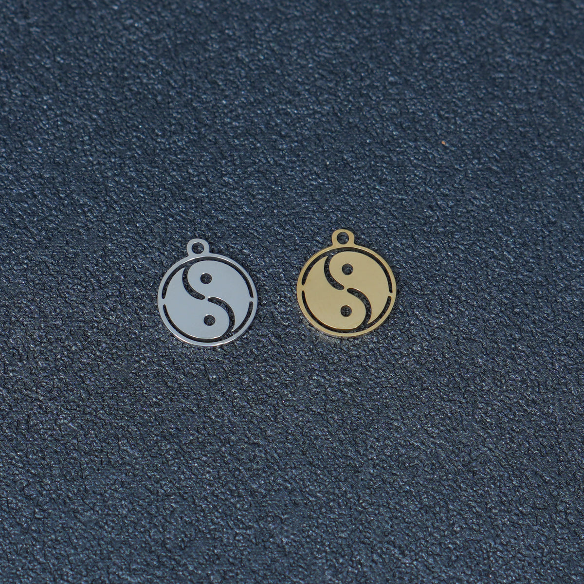4PCS 12mm Stainless Steel Yin Yang Tai Chi Pendant, Spiritual Jewelry Charm