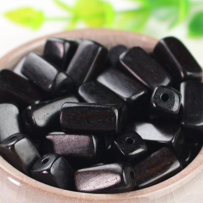 10PCS 6.5x13mm Black SandalWood Beads, DIY Bracelet Prayer Beads, Buddhist Mala Jewelry Making Supplies
