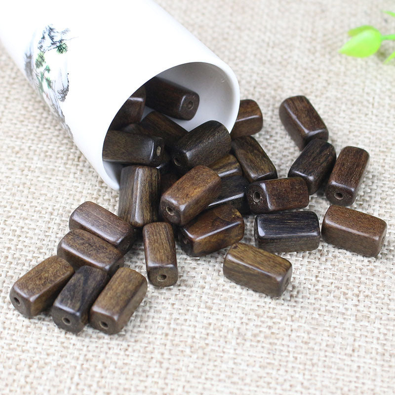 6.5x13mm Sapele Wood Beads, Rectangular DIY Bracelet Beads, Jewelry Making Supplies