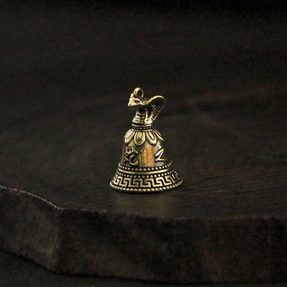 Vintage Brass Chinese Zodiac Animal Head Bell Charms - 12 Beast Head Bell Pendants for Jewelry & Gifts