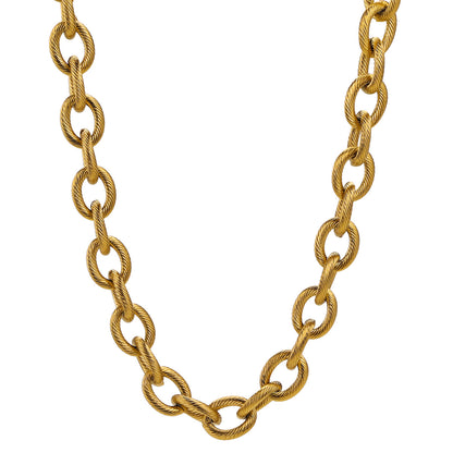 Stainless Steel Thick Spiral Chain Necklace, 13mm Titanium Steel Hip Hop Bracelet, Simple Fashion Punk Jewelry for Men and Women