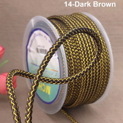 3mm Braided Dragon Pattern Cord | Gold Thread & Cored Styles for Jewelry Making