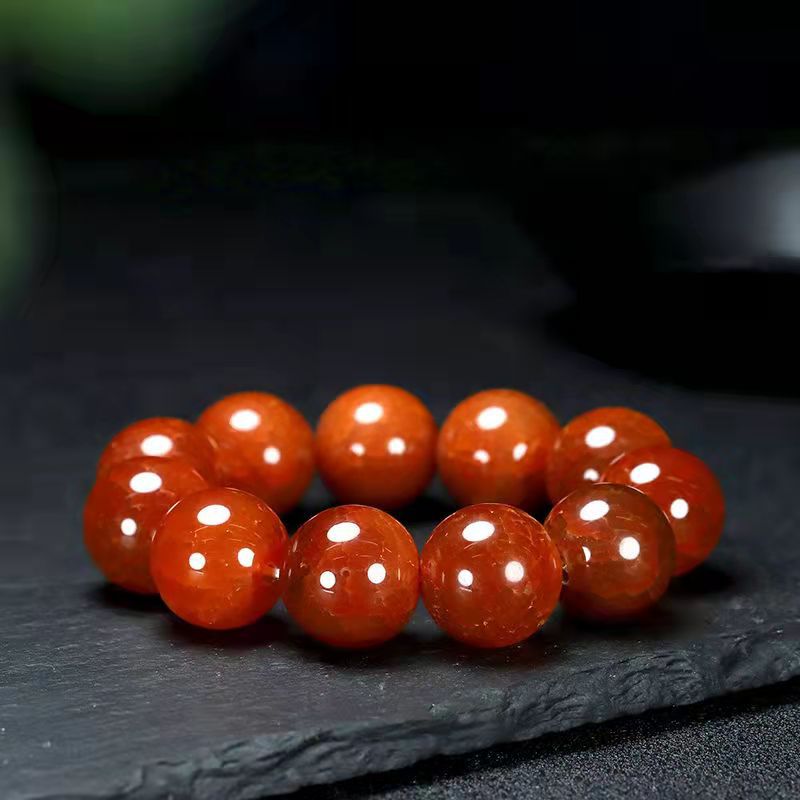 Natural Red Agate Dragon Pattern Bracelet | Ice Species Phoenix Blood Dragon Scale Agate Beaded Bracelet for Women Men