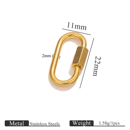 Stainless Steel Vacuum Plated Jewelry Clasp - Screw-On Closure for Bracelets, Necklaces & Beaded Bracelets | Durable & Easy to Use