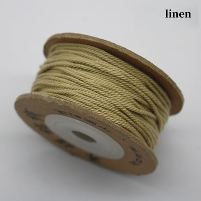 Solid  Color-Handmade Colorful Woven Cotton Cord for Buddhist Prayer Beads – Durable Tibetan Style String for Mala Making, Star Moon Bodhi Bracelet Necklace DIY