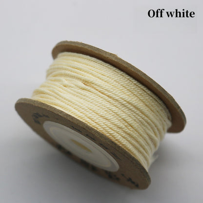 Solid  Color-Handmade Colorful Woven Cotton Cord for Buddhist Prayer Beads – Durable Tibetan Style String for Mala Making, Star Moon Bodhi Bracelet Necklace DIY