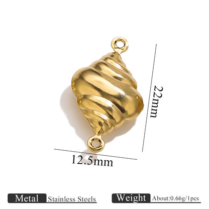 10PCS Stainless Steel Double-Hole Connector| Heart & Star Shapes | DIY Jewelry Connectors for Bracelets & Necklaces