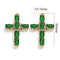 Stainless Steel Cross Pendant-1750 green