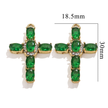 Exquisite Cross Pendant | Premium Stainless Steel (Titanium Steel) Plated 18K Gold, Elegant Religious Jewelry for Daily Wear