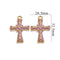 Stainless Steel Cross Pendant-1749 purple