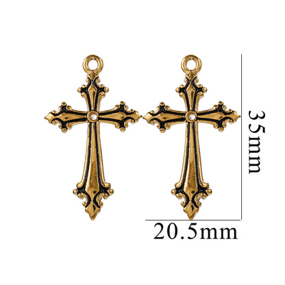 Exquisite Cross Pendant | Premium Stainless Steel (Titanium Steel) Plated 18K Gold, Elegant Religious Jewelry for Daily Wear