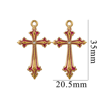 Exquisite Cross Pendant | Premium Stainless Steel (Titanium Steel) Plated 18K Gold, Elegant Religious Jewelry for Daily Wear