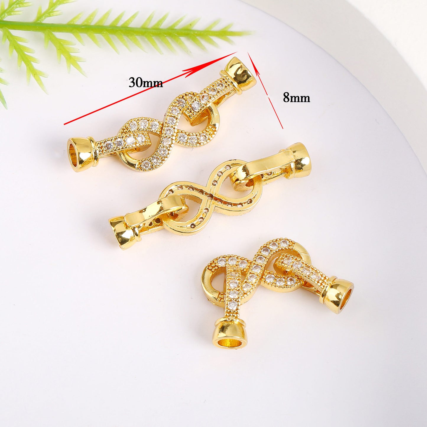 18K Gold Plated Necklace End Clasp, Tarnish Resistant Closure Connector, DIY Jewelry Findings for Necklace or Bracelet Making