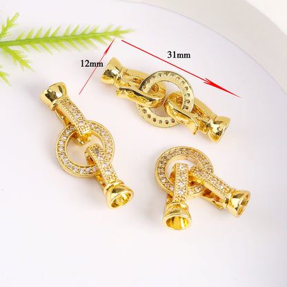 18K Gold Plated Necklace End Clasp, Tarnish Resistant Closure Connector, DIY Jewelry Findings for Necklace or Bracelet Making