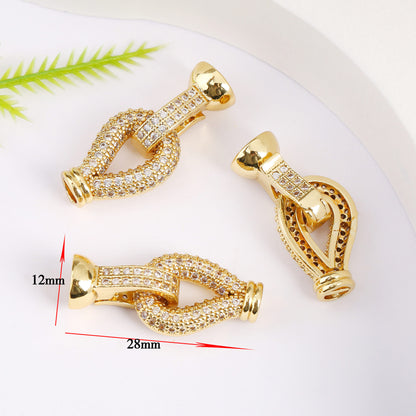 18K Gold Plated Necklace End Clasp, Tarnish Resistant Closure Connector, DIY Jewelry Findings for Necklace or Bracelet Making