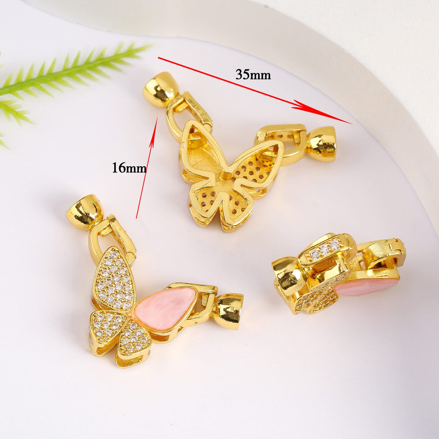 18K Gold Plated Necklace End Clasp, Tarnish Resistant Closure Connector, DIY Jewelry Findings for Necklace or Bracelet Making