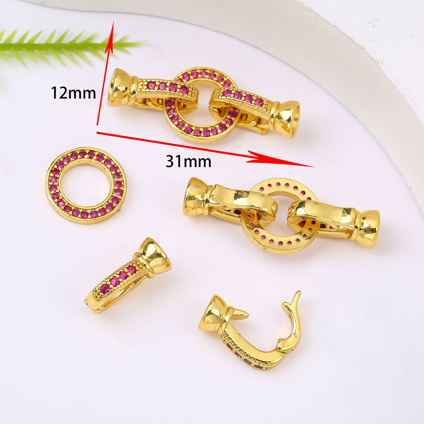 18K Gold Plated Necklace End Clasp, Tarnish Resistant Closure Connector, DIY Jewelry Findings for Necklace or Bracelet Making