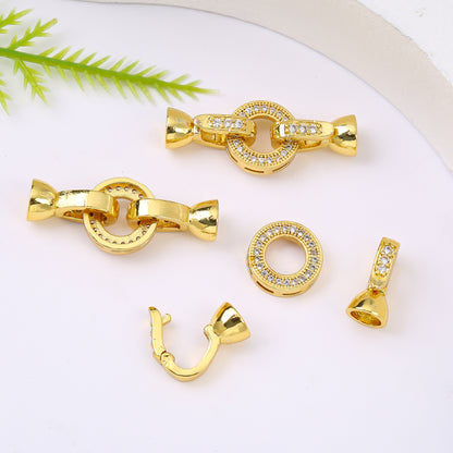 18K Gold Plated Necklace End Clasp, Tarnish Resistant Closure Connector, DIY Jewelry Findings for Necklace or Bracelet Making