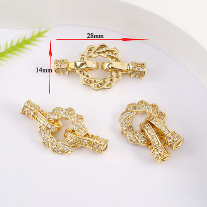 18K Gold Plated Necklace End Clasp, Tarnish Resistant Closure Connector, DIY Jewelry Findings for Necklace or Bracelet Making