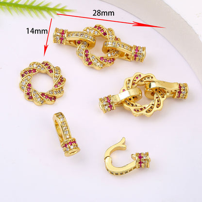 18K Gold Plated Necklace End Clasp, Tarnish Resistant Closure Connector, DIY Jewelry Findings for Necklace or Bracelet Making