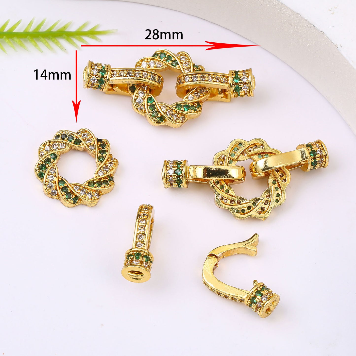 18K Gold Plated Necklace End Clasp, Tarnish Resistant Closure Connector, DIY Jewelry Findings for Necklace or Bracelet Making