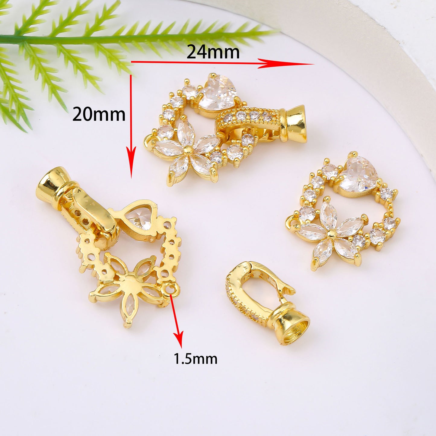 18K Gold Plated Necklace End Clasp, Tarnish Resistant Closure Connector, DIY Jewelry Findings for Necklace or Bracelet Making