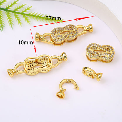 18K Gold Plated Necklace End Clasp, Tarnish Resistant Closure Connector, DIY Jewelry Findings for Necklace or Bracelet Making