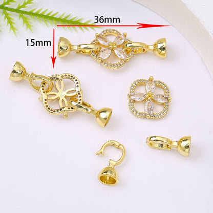 18K Gold Plated Necklace End Clasp, Tarnish Resistant Closure Connector, DIY Jewelry Findings for Necklace or Bracelet Making