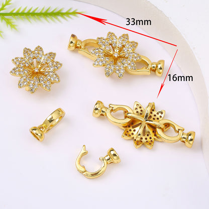 18K Gold Plated Necklace End Clasp, Tarnish Resistant Closure Connector, DIY Jewelry Findings for Necklace or Bracelet Making