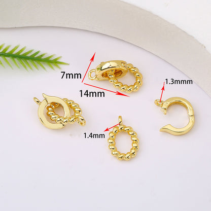 18K Gold Plated Necklace End Clasp, Tarnish Resistant Closure Connector, DIY Jewelry Findings for Necklace or Bracelet Making