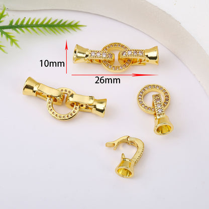 18K Gold Plated Necklace End Clasp, Tarnish Resistant Closure Connector, DIY Jewelry Findings for Necklace or Bracelet Making