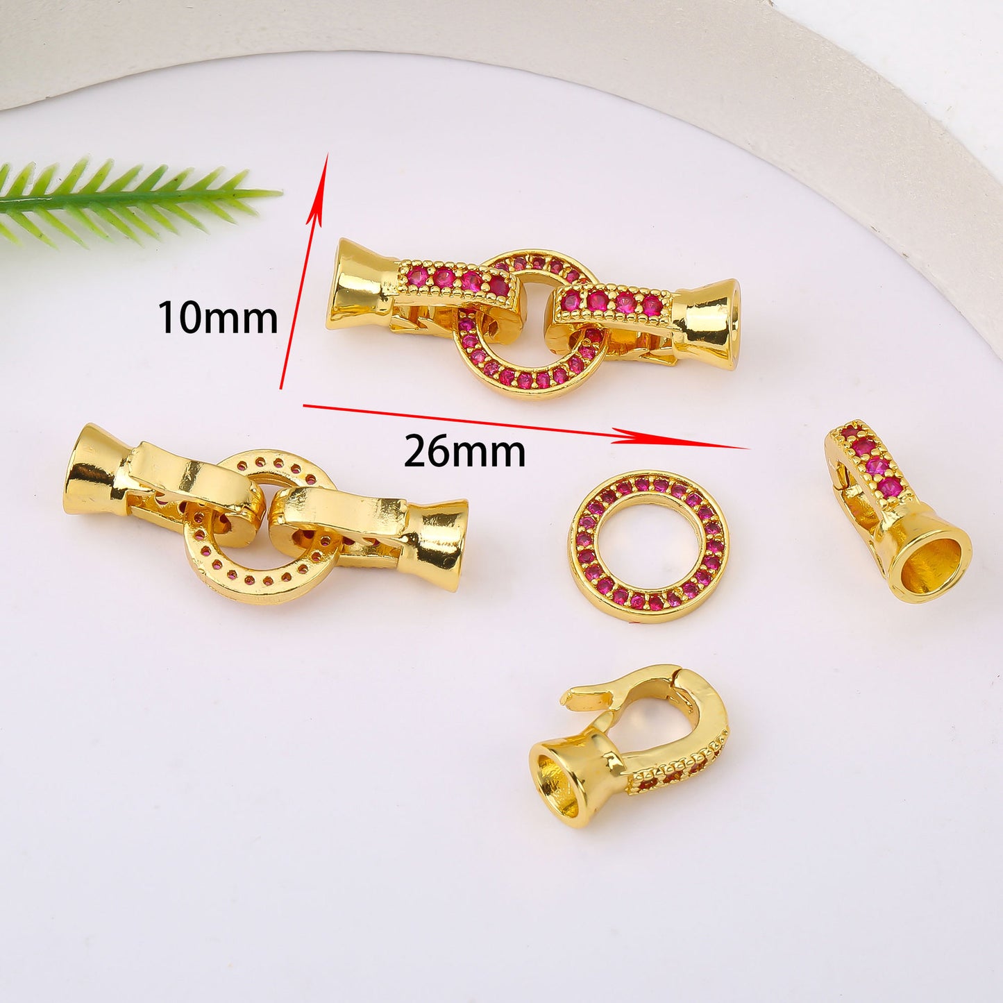 18K Gold Plated Necklace End Clasp, Tarnish Resistant Closure Connector, DIY Jewelry Findings for Necklace or Bracelet Making